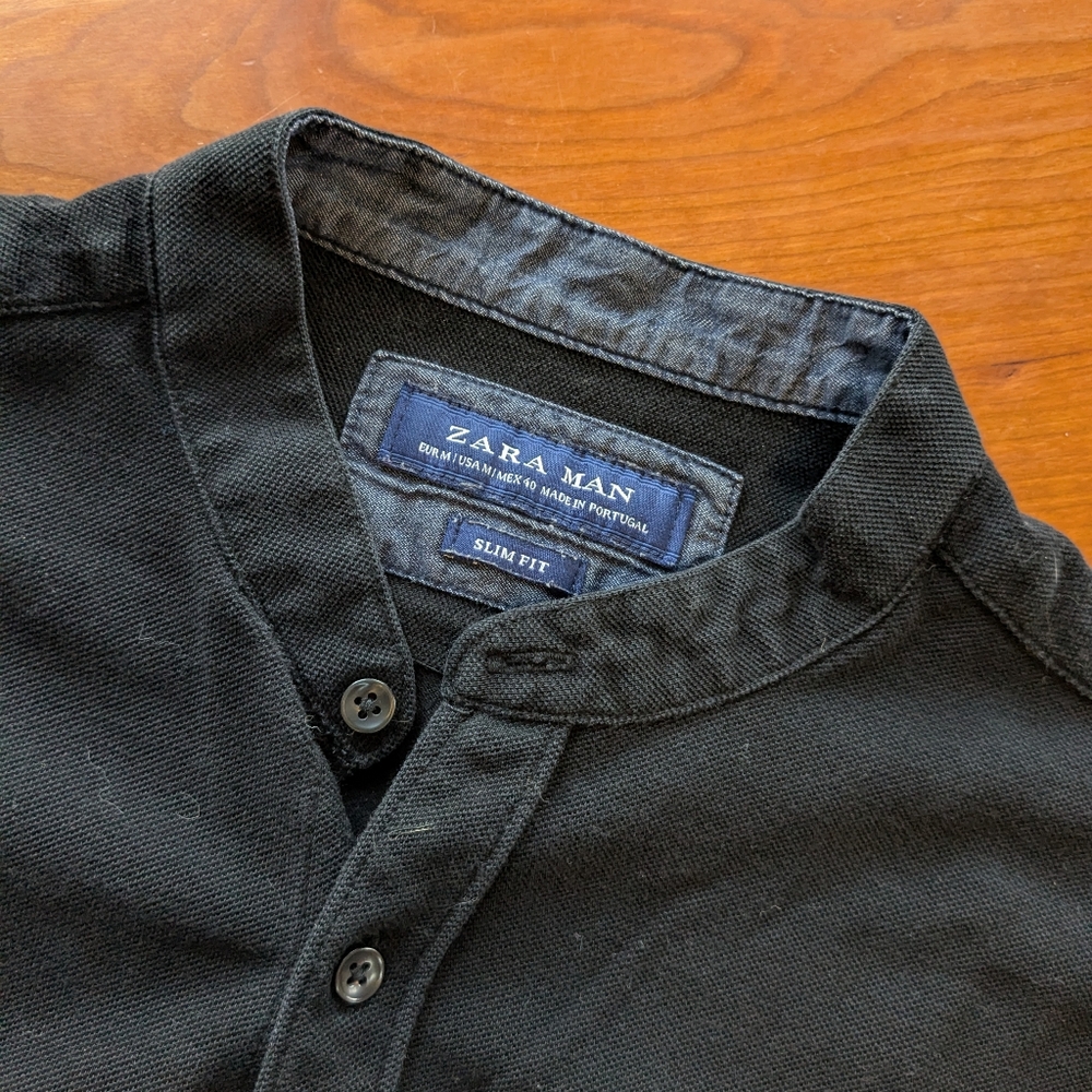 Zara slim fit short-sleeve button-down shirt